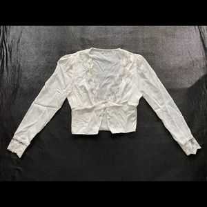 Vintage Style Lace Button Blouse Shirt